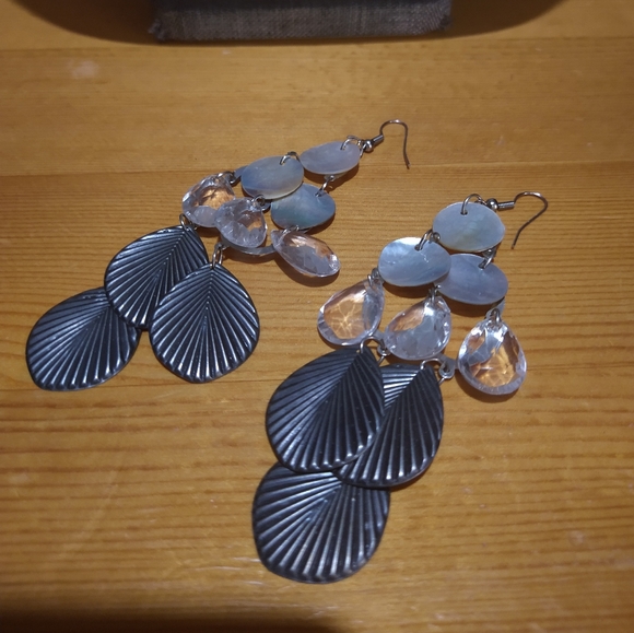 Layered Shell Chandelier Earrings - Picture 7 of 10